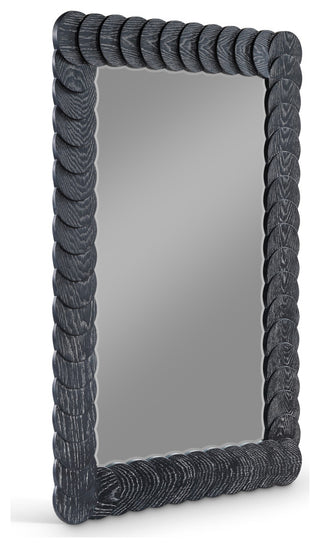 Revolve Oak Veneer Mirror, Black, Rectangular