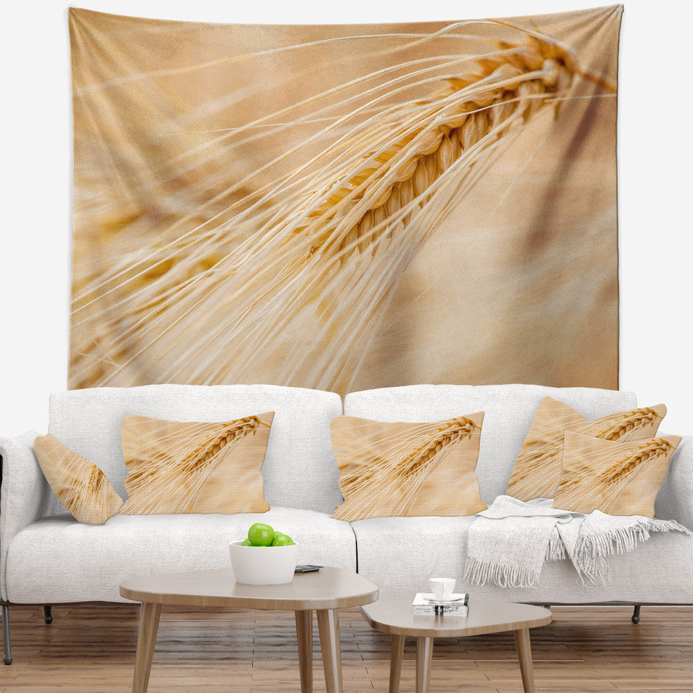 Cereal Plants Barley Floral Wall Tapestry, 39"x32"