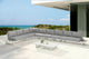 Maldives Grey Water Resistant Fabric Outdoor Patio Modular Sectional