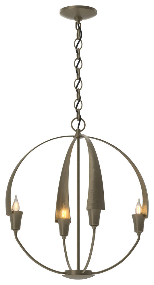 Cirque Small Chandelier, Soft Gold Finish