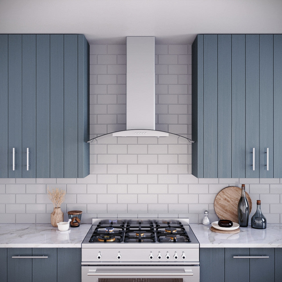 Streamline 36" Alfonso Convertible Wall Mount Range Hood, Stainless Steel