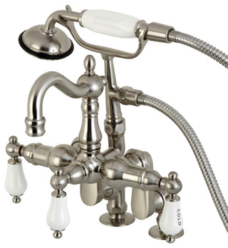 CC6017T8 Clawfoot Tub Faucet With Hand Shower, Brushed Nickel