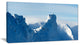 Blue Winter Hills Panorama, Landscape Canvas Art Print, 40x20