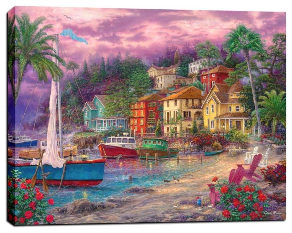 Cortesi Home "On Golden Shores" by Chuck Pinson, Giclee Canvas Wall Art, 12"x16"