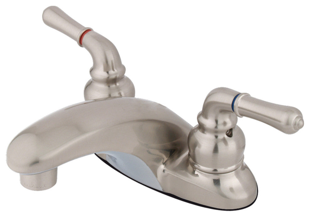 Kingston Brass 4" Centerset Bathroom Faucet, Brushed Nickel