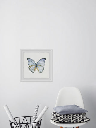 "Blue Lace Wings" Framed Painting Print, 12"x12"