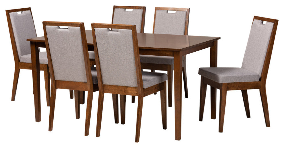 Autumn Modern 7-Piece Dining Set, Gray