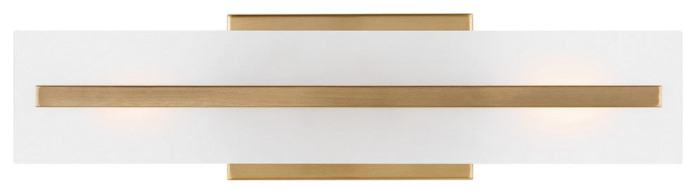 Dex LED Bath Wall Sconce, Satin Brass