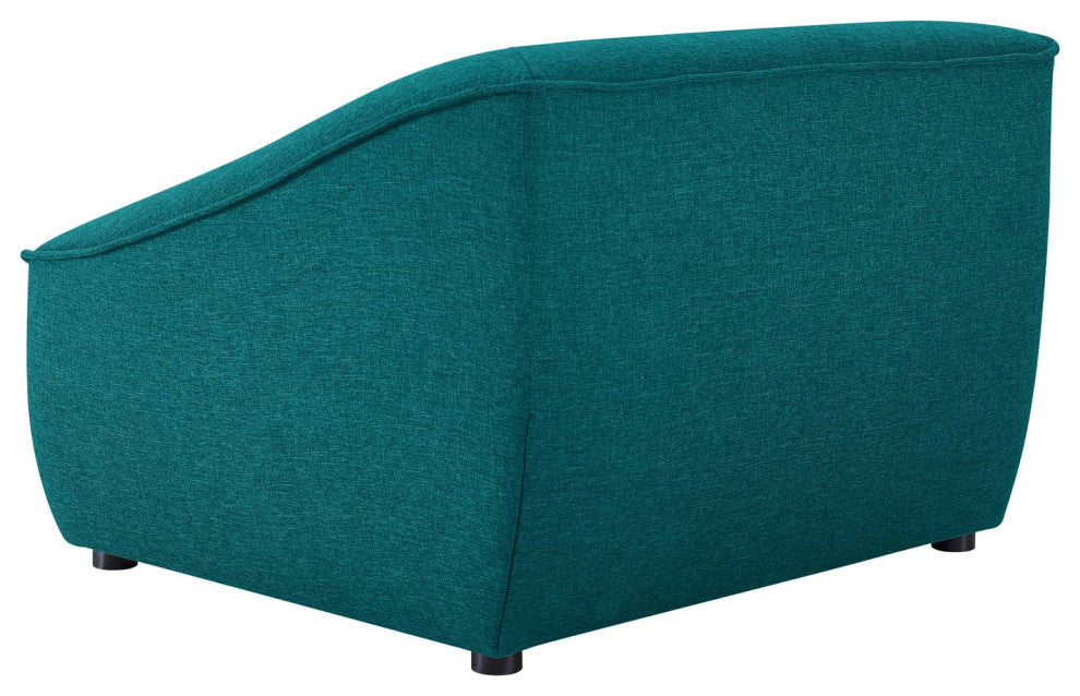 Armchair Accent Chair and Ottoman, Fabric, Teal Blue, Modern, Lounge Hospitality