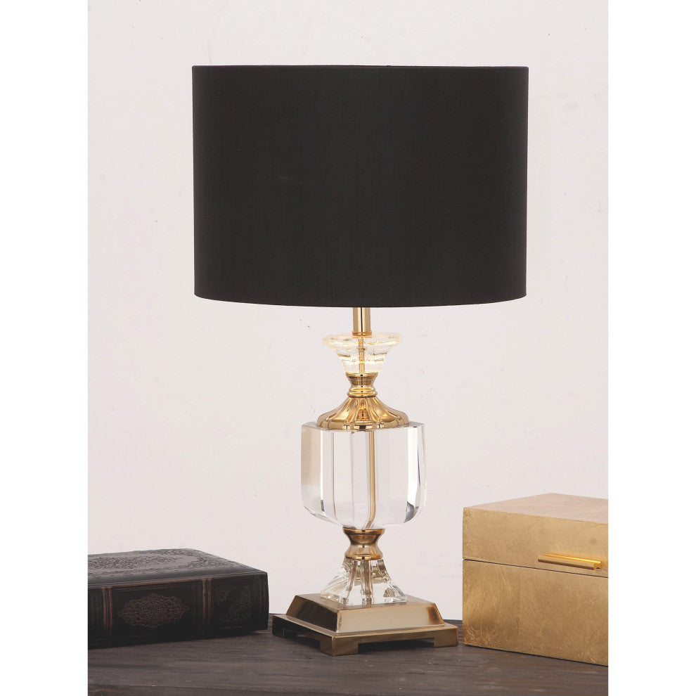 Urban Designs Euro Crystal and Brass Table Lamp