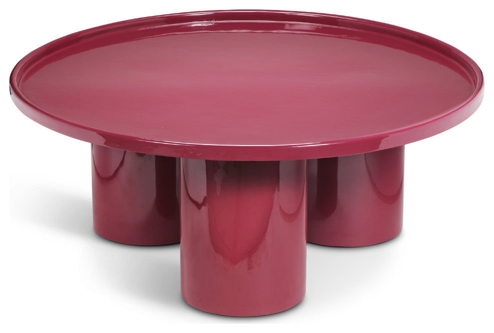 Eclat Sofia Enamel Coffee Table Plum