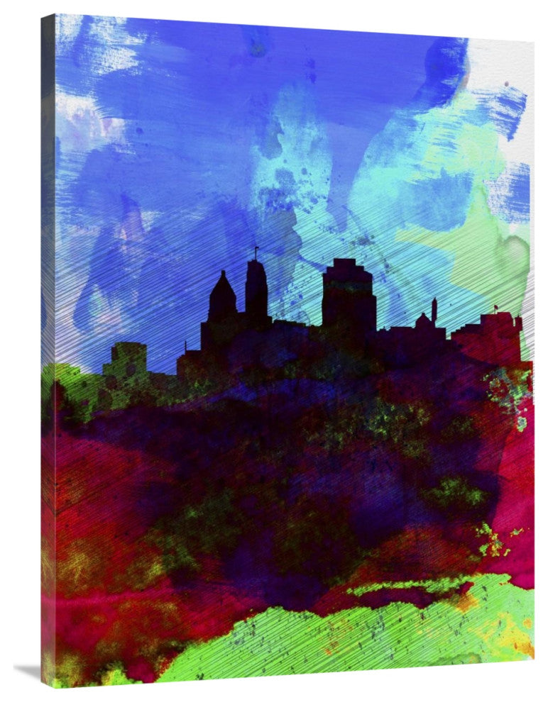 "Cincinnati Watercolor Skyline" Fine Art Print