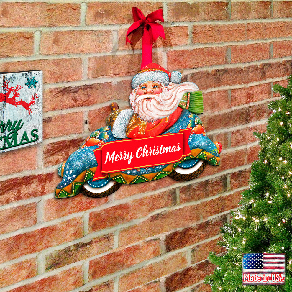 Merry Christmas Santa Door Hanger