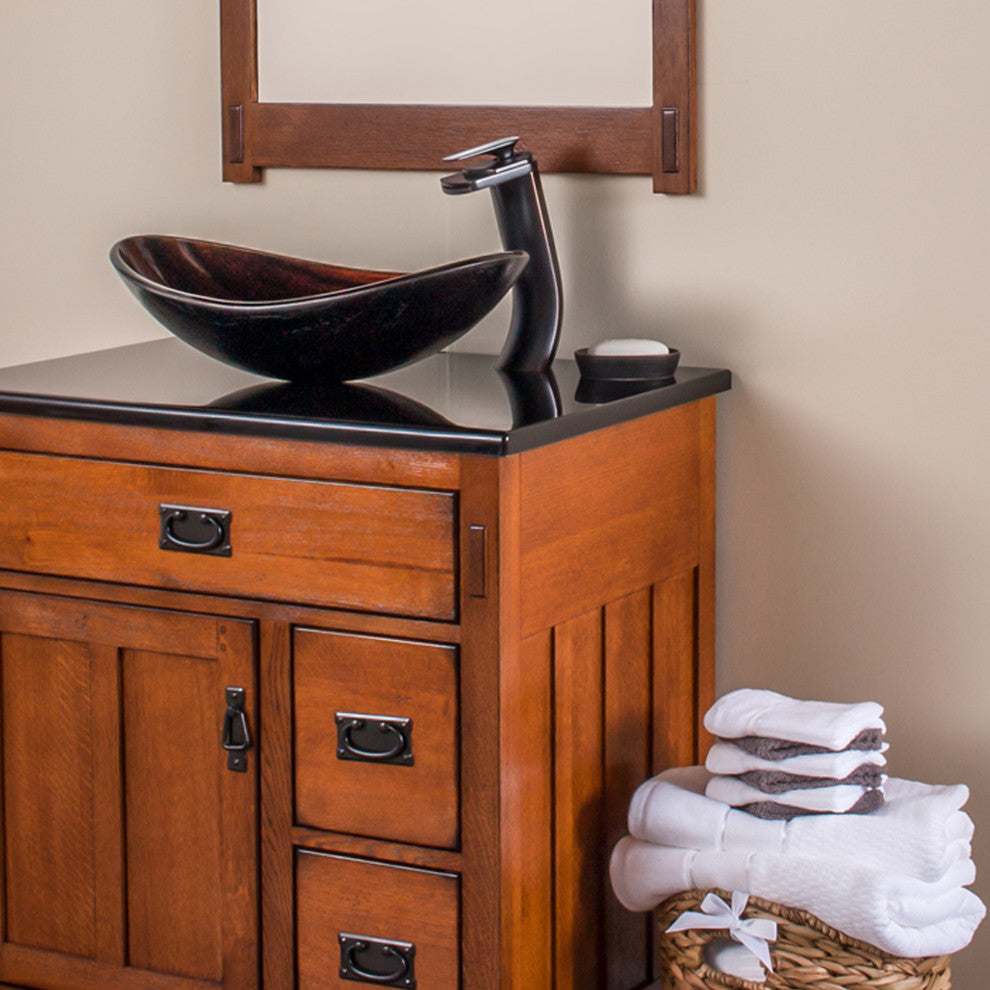Cascade Single Lever Waterfall Vessel Faucet, GF-057 series, Oil Rubbed Bronze