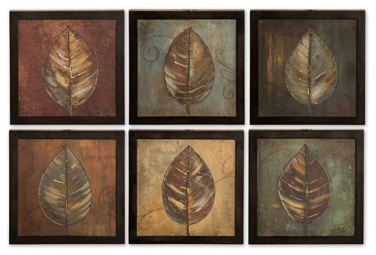 Uttermost 50890 New Leaf Framed Panel Set of 6