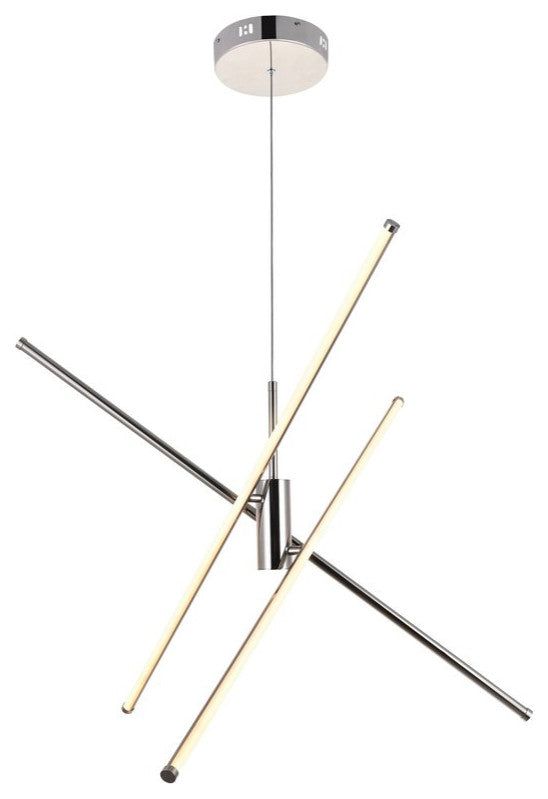 Samuel 3-Light Polished Nickel Pendant