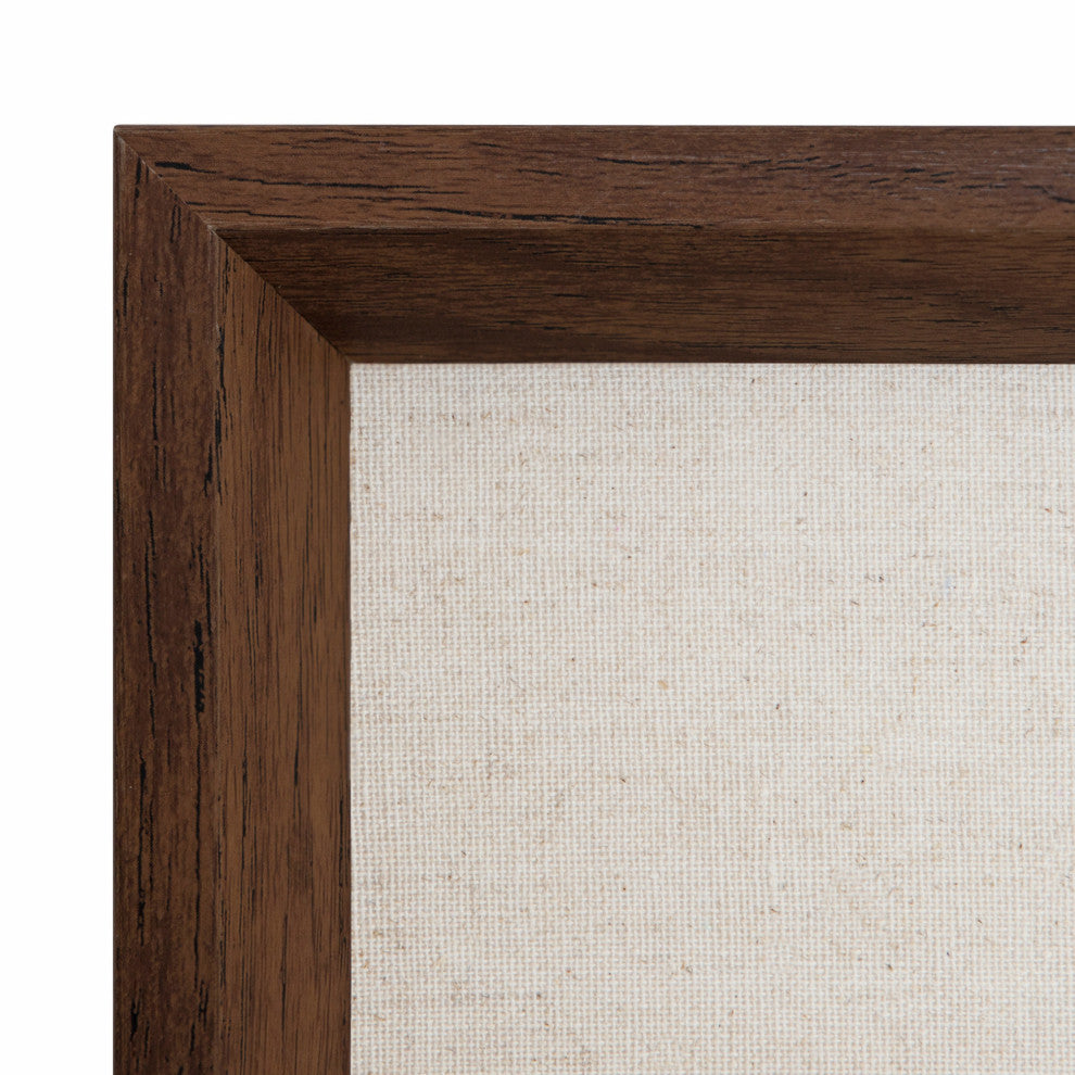 Calter Framed Linen Fabric Pinboard, Walnut Brown 21.5x27.5