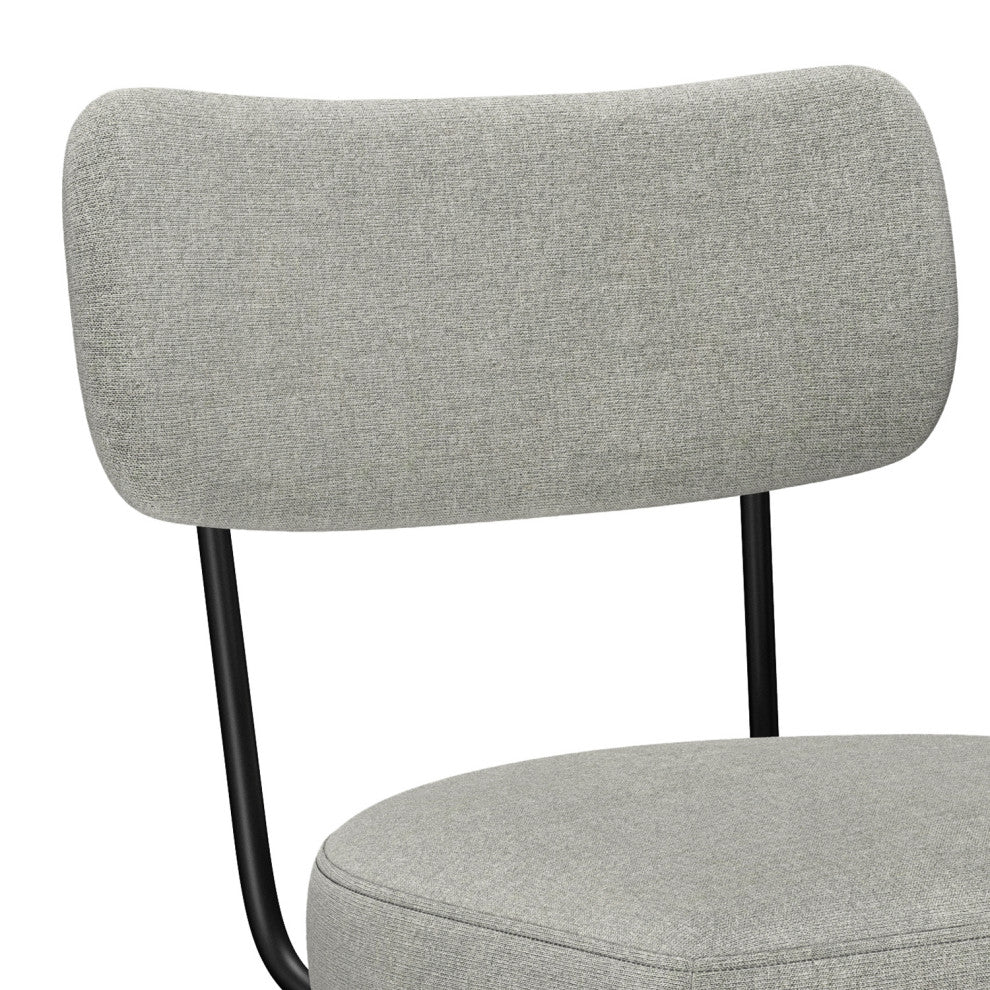 Giselle Swivel Bar Stool, Set of 2, Light Gray