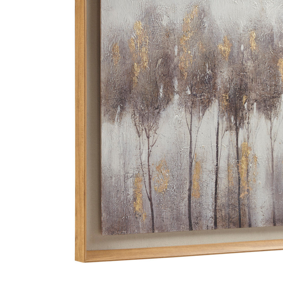 Enchanted Forest Handpainted Framed Landscape Canvas Wall Art