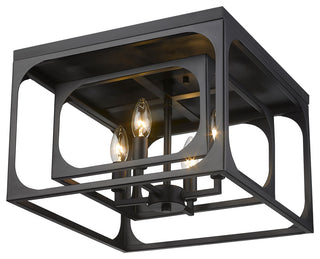 Zlite 3038F-MB 4-Light Flush Mount, Matte Black