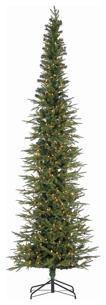 Natural Cut Narrow Lincoln Pine With 450 Clear Lights, 9 Foot