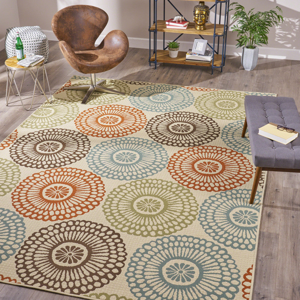 GDF Studio Jim Indoor Floral Area Rug, 8'x11'