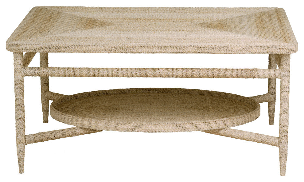 Galleried Abaca Cocktail Table