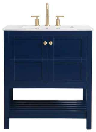 Tucker Blue 30" Single Sink Bathroom Vanity