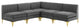 Triumph Channel Tufted Performance Velvet 5-Piece Sectional Sofa - Gray