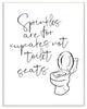 Sprinkles Funny Ink Drawing Bathroom Design, 13"x19"