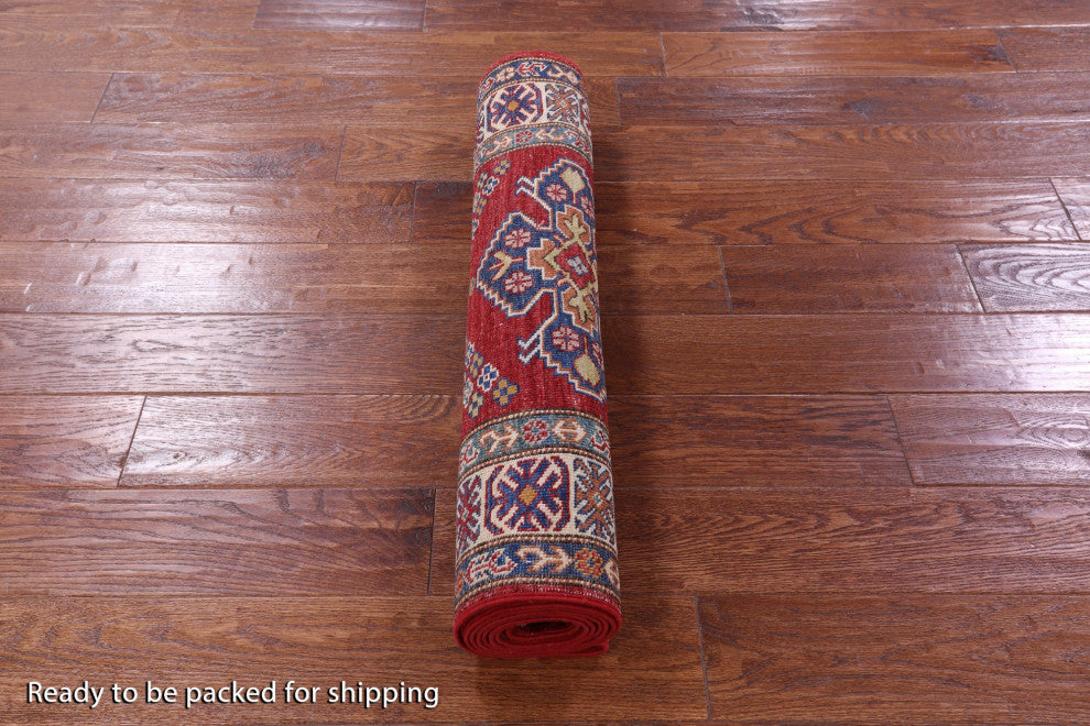 Super Kazak Hand Knotted Runner Rug 2' 9" X 8' 3" - Q12966