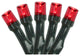 20 Battery Operated Red LED Wide Angle Christmas Lights - 9.5 ft Green Wire
