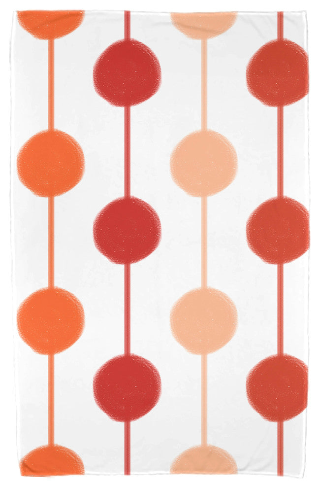 Brady Beads, Stripe Print Beach Towel, Orange