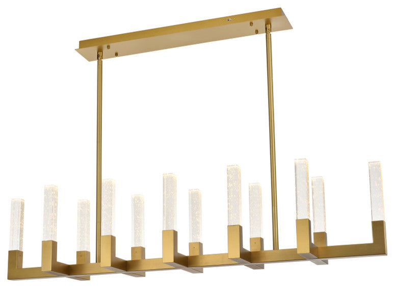 54" Adjustable LED Pendant, Satin Gold