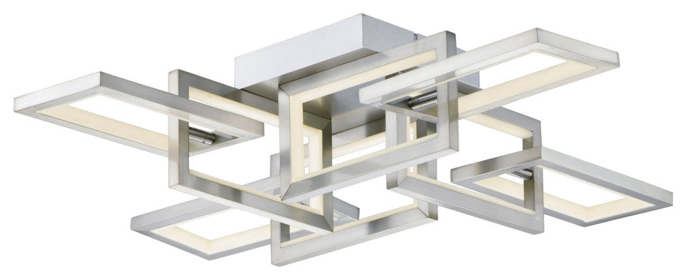 ET2 E20352 Link 8 Light 29"W Integrated LED Semi-Flush Ceiling - Satin Nickel