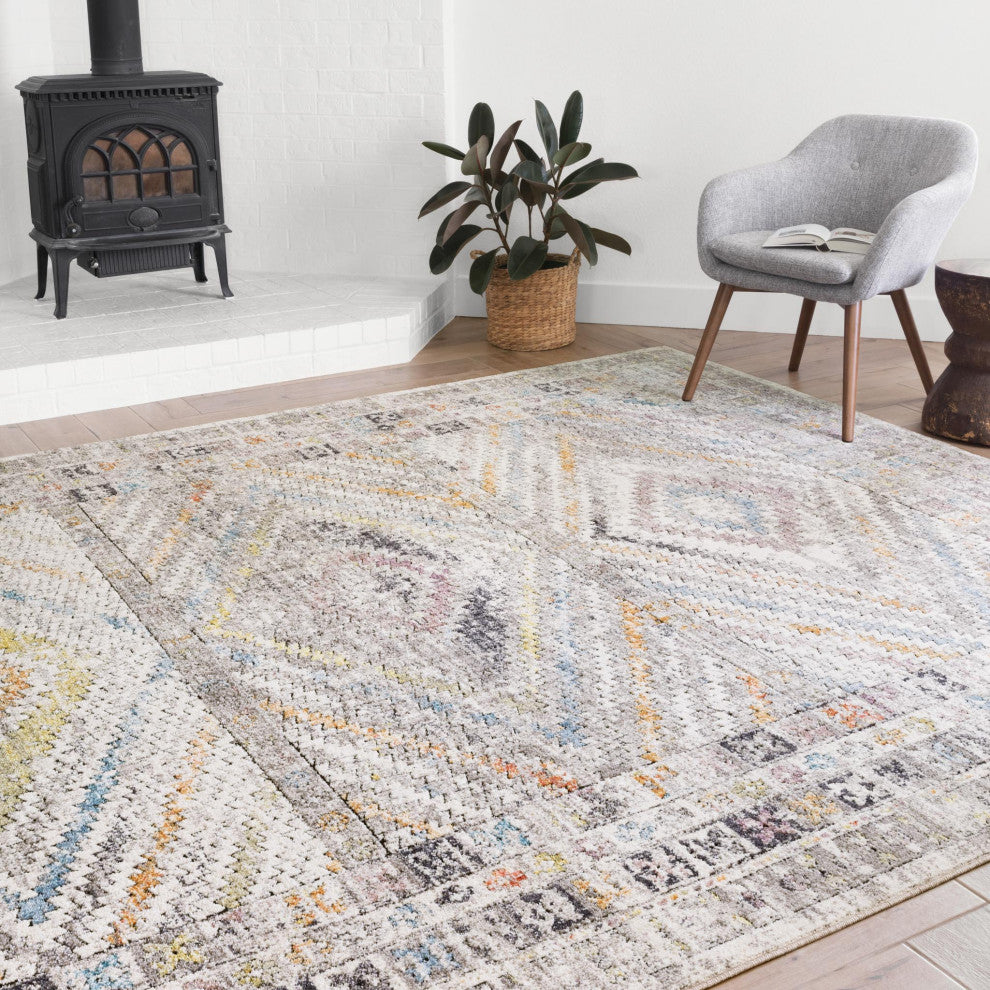 Dante Area Rug by Loloi II, Ivory/Multi, 7'10"x10'6"