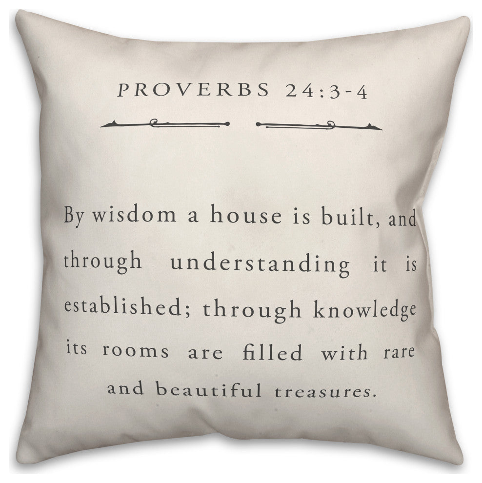 Proverbs 24 18"x18" Spun Poly Pillow