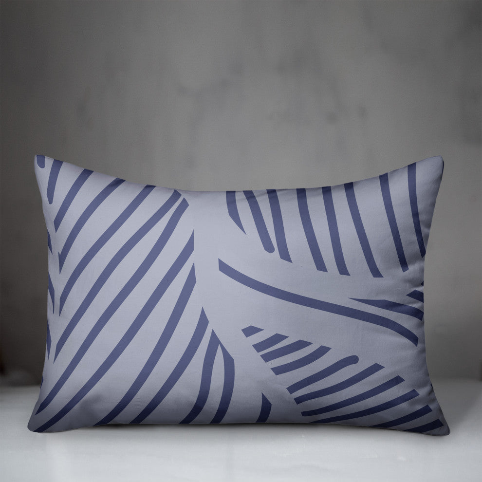 Blue Fronds 14x20 Spun Poly Pillow