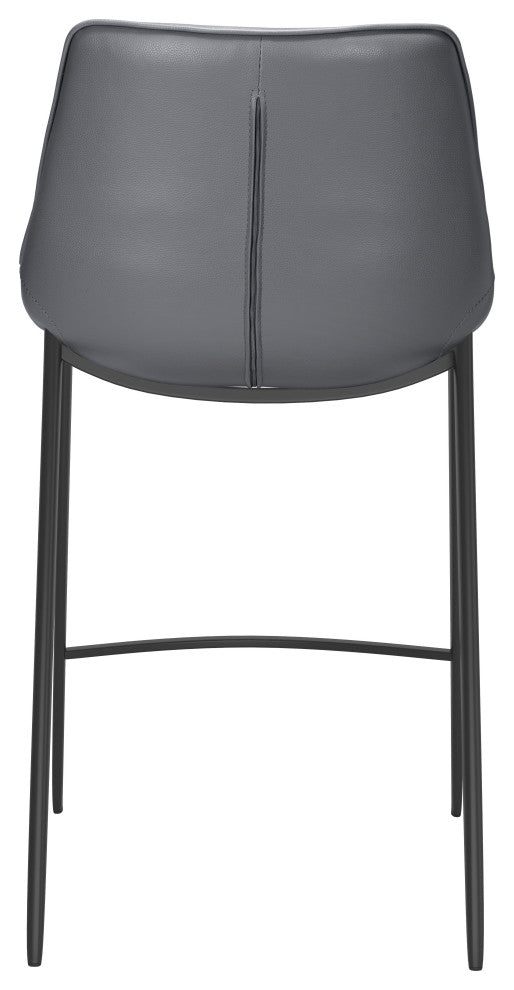 Magnus Counter Chair Dark Gray & Black
