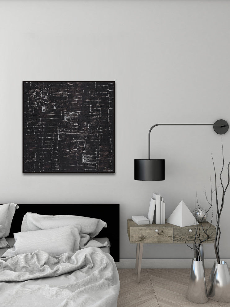 "Swift Reaction" Floater Framed Painting Print on Canvas, 40x40