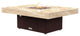 Rectangular Fire Pit Table, 48x36, Natural Gas, So Cal Special Top, Dark Cherry