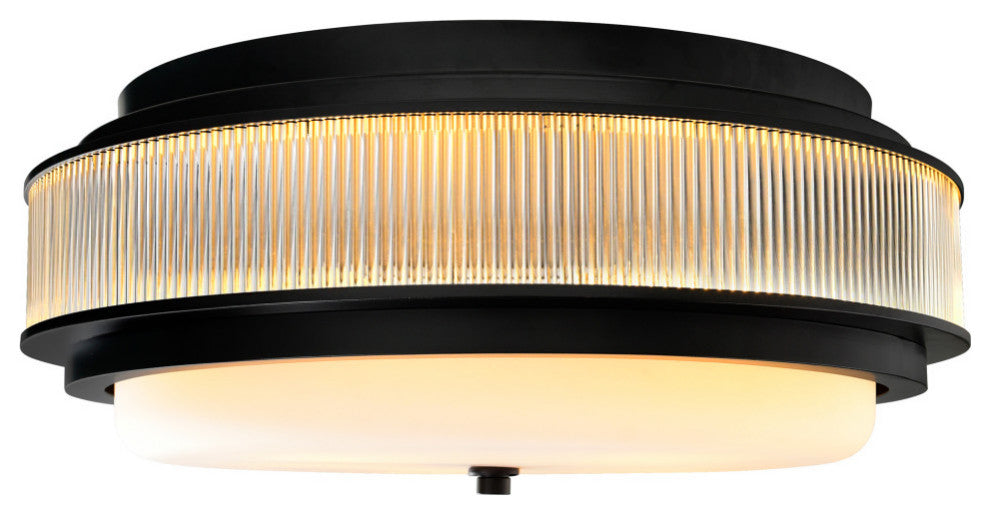 Valdivia 4 Light Black Flush Mount