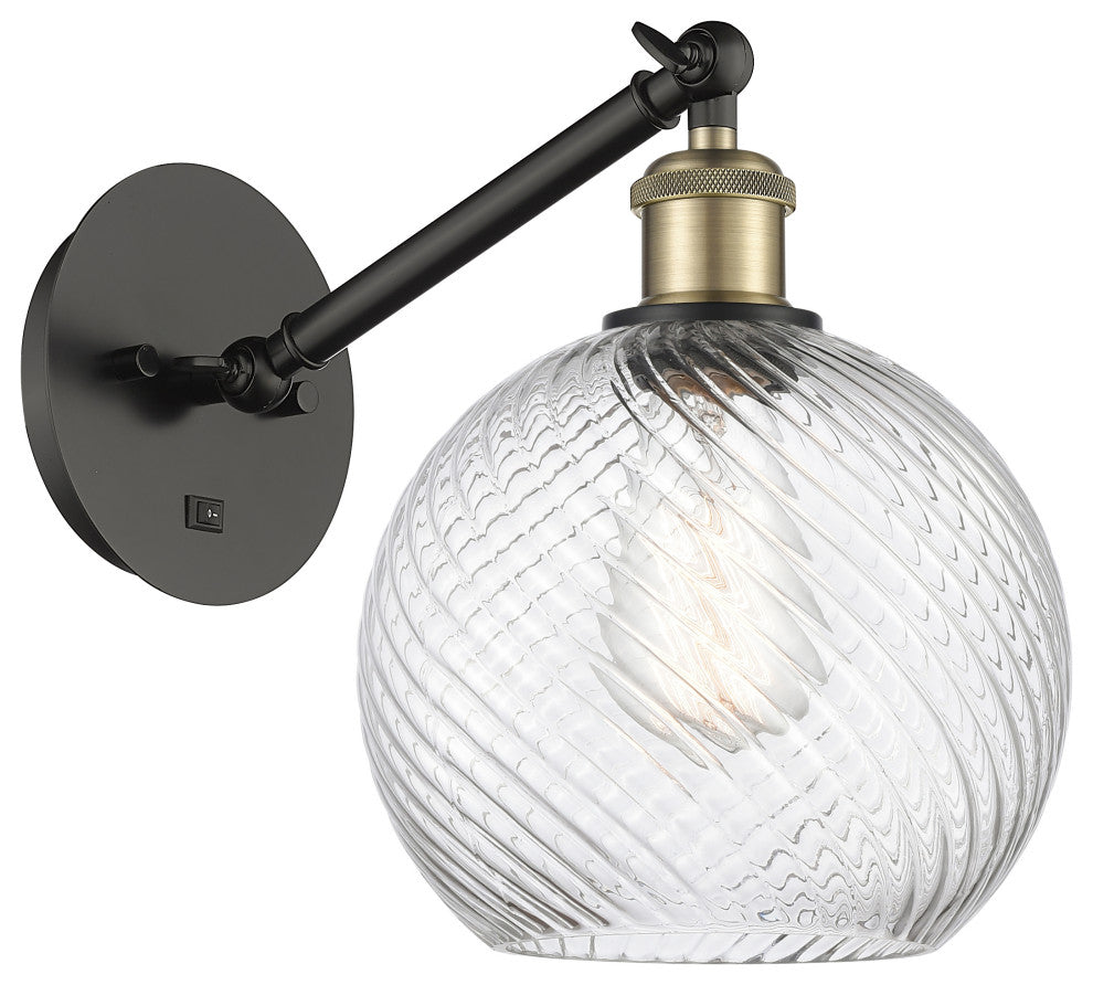 Innovations 317-1W-BAB-G1214-8-LED 1-Light Sconce, Black Antique Brass