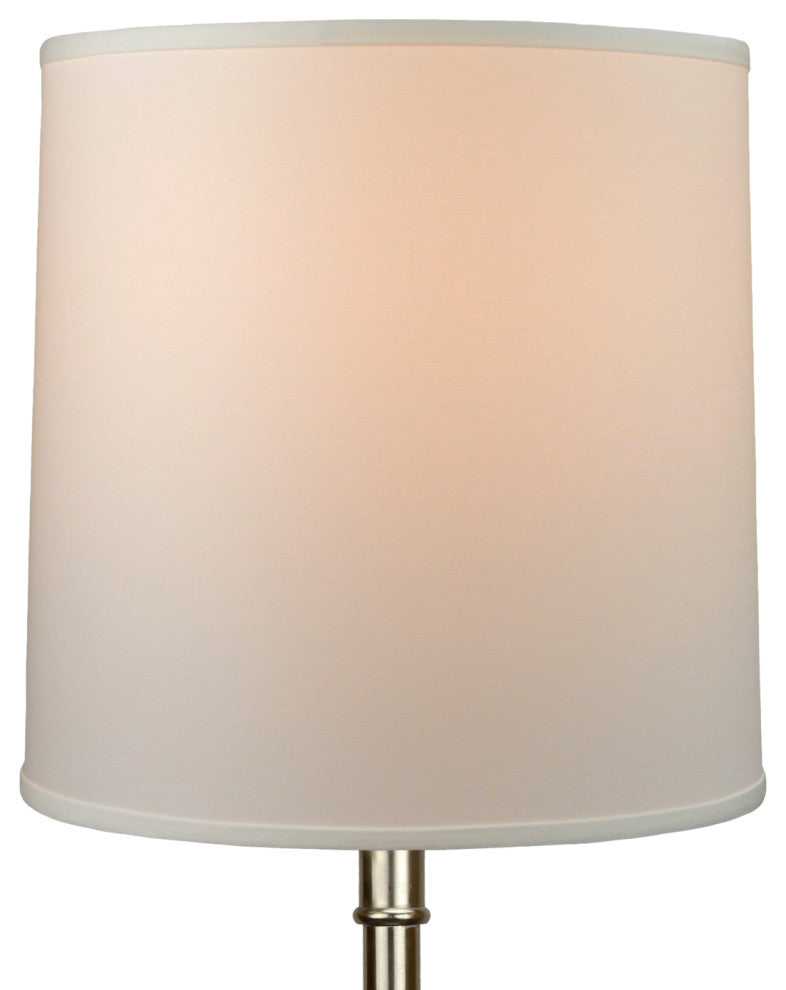 Fenchel Shades 14"x15"x15" Brass Spider Attachment Empire Lamp Shade, Linen Snow