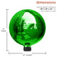 10" Diamater Indoor/Outdoor Glass Gazing Globe Festive Yard DÃ©cor, Green