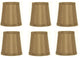Empire Clip-On 4" Chandelier Lampshade Replacement, Set of 6, Bronze