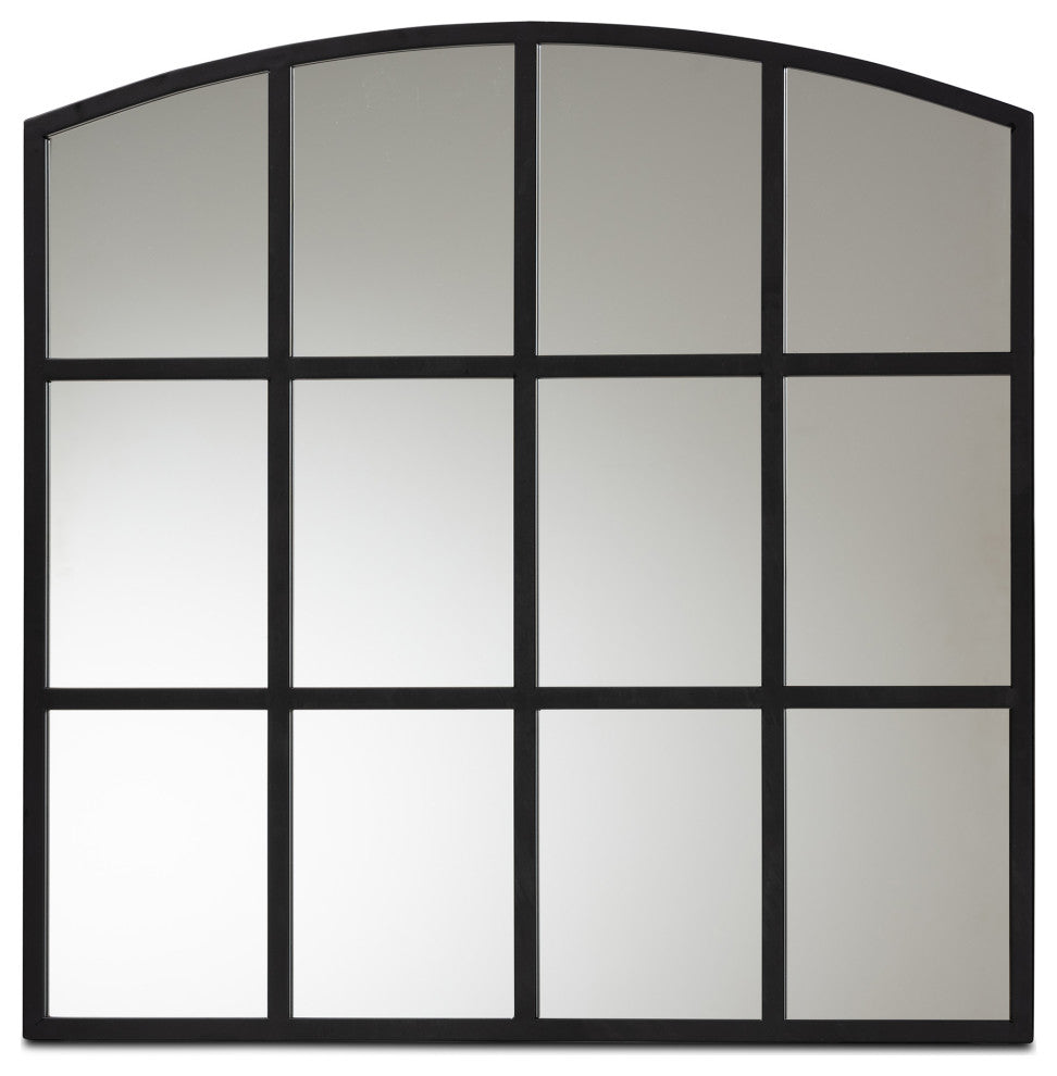 Barrington Modern Black Finished Metal Accent Wall Mirror