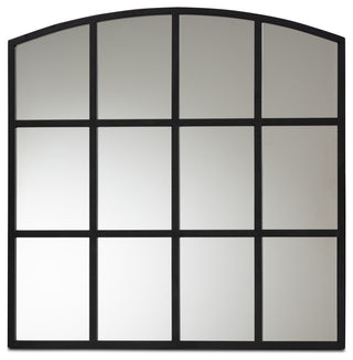 Barrington Modern Black Finished Metal Accent Wall Mirror