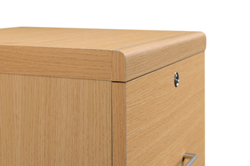 Alpine 2-Drawer Vertical File With Lockdowel Fastening System, Natural Finish