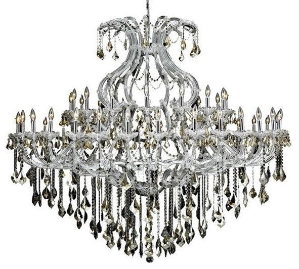 Elegant Maria Theresa Foyer Hall Light, Chrome Finish With Royal Cut Crystal